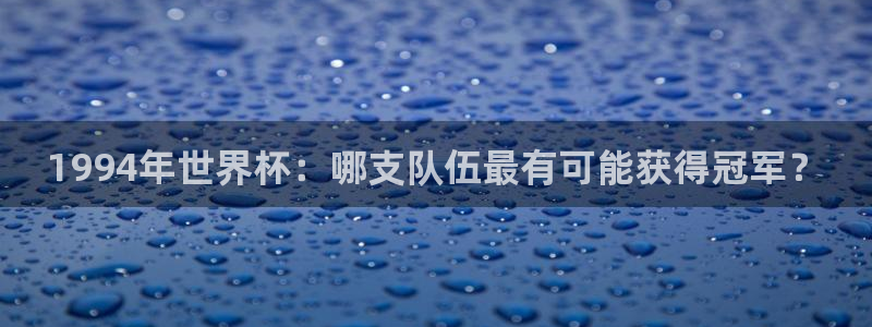 世界杯赛程表：1994年世界杯：哪支队伍最有可能获得冠军？